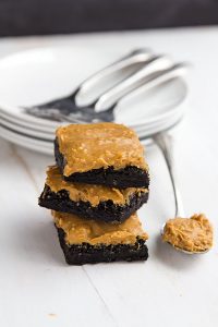 Simple Peanut Butter Frosted Brownies // Gather for Bread