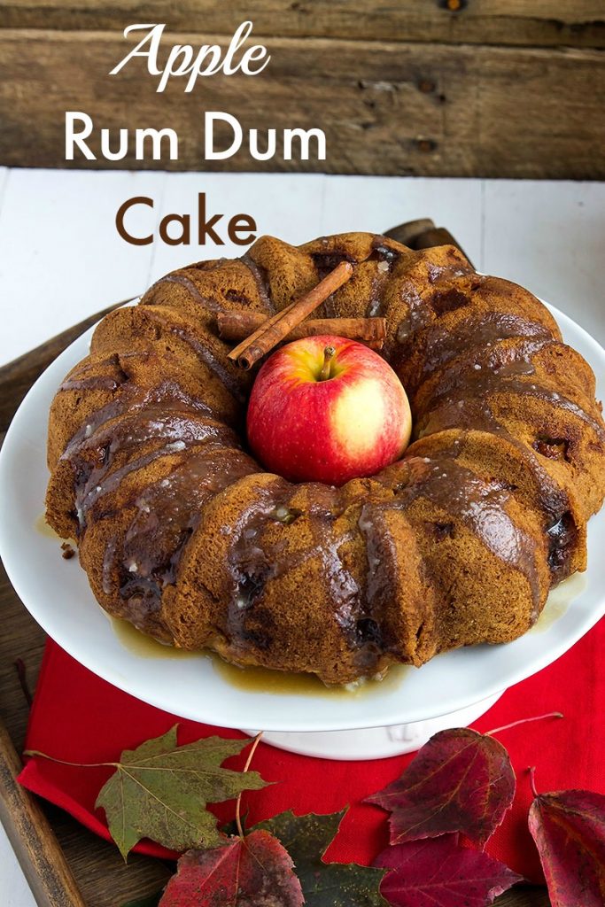 Apple Rum Dum Cake Moist apple cake made with a sweet rum glaze! // gatherforbread.com