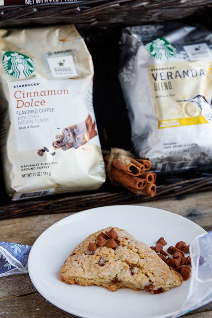 Cinnamon Crunch Scones - Soft fluffy scones. A perfect breakfast with a cup of coffee. // gatherforbread.com