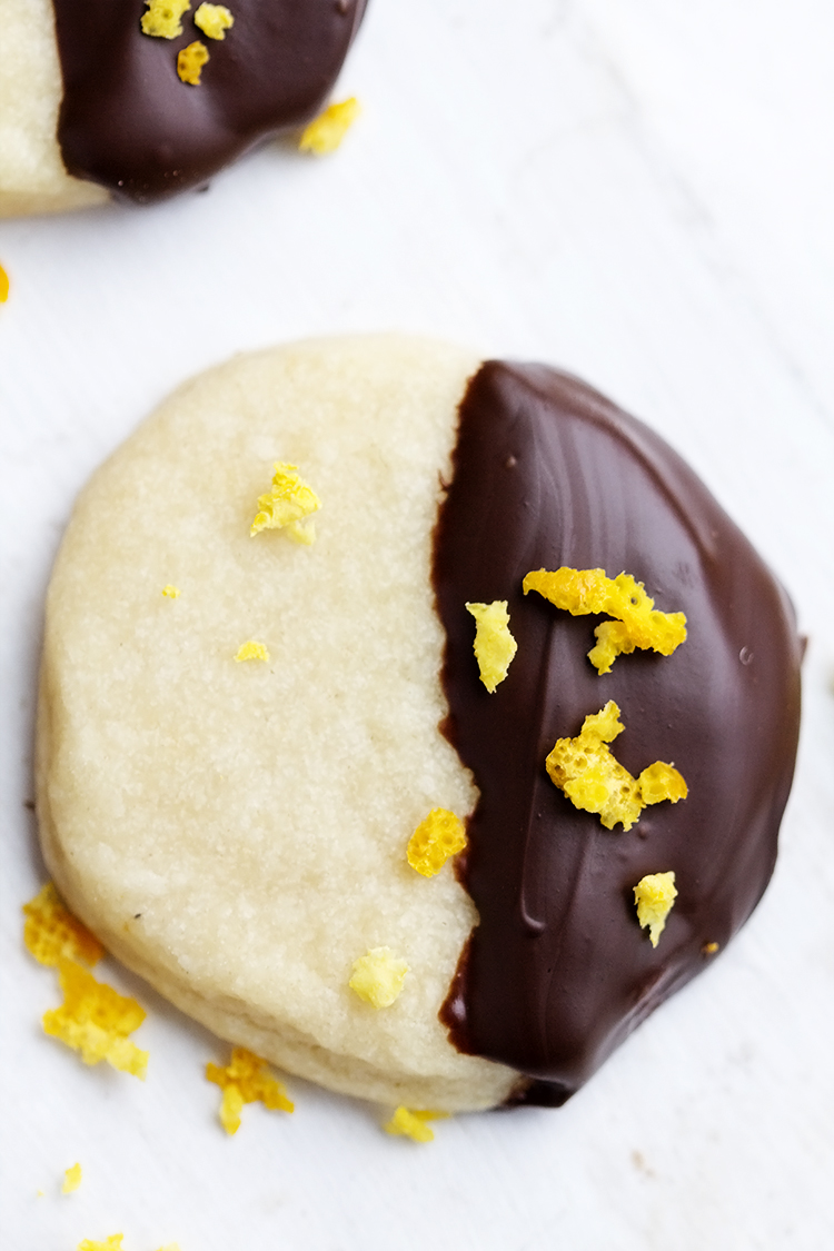 Chocolate Dipped Orange Sugar Cookies | Gather for Bread