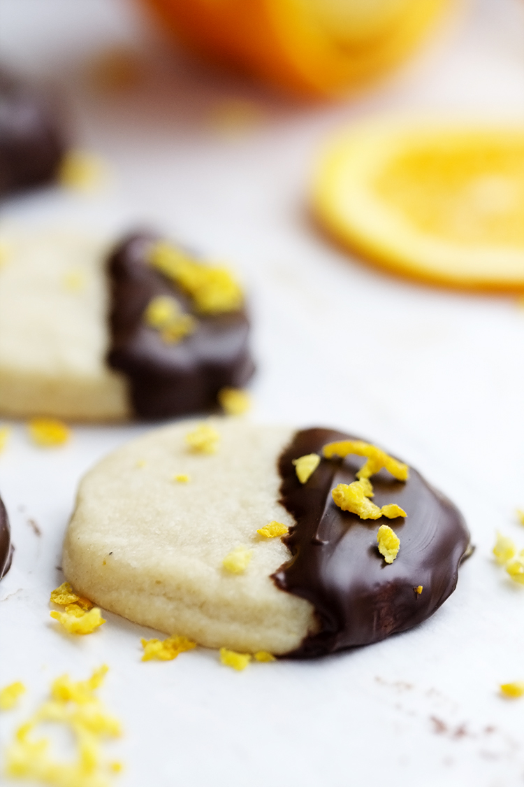 Chocolate Dipped Orange Sugar Cookies| Gather for Bread
