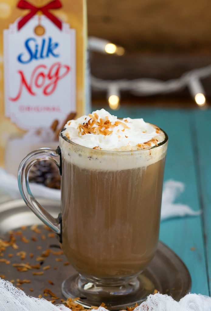 Coconut Nog Latte - Delicious coconut milk dairy free latte. // gatherforbread.com