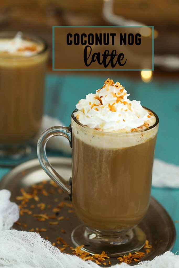 Coconut Nog Latte - Delicious coconut milk dairy free latte. // gatherforbread.com