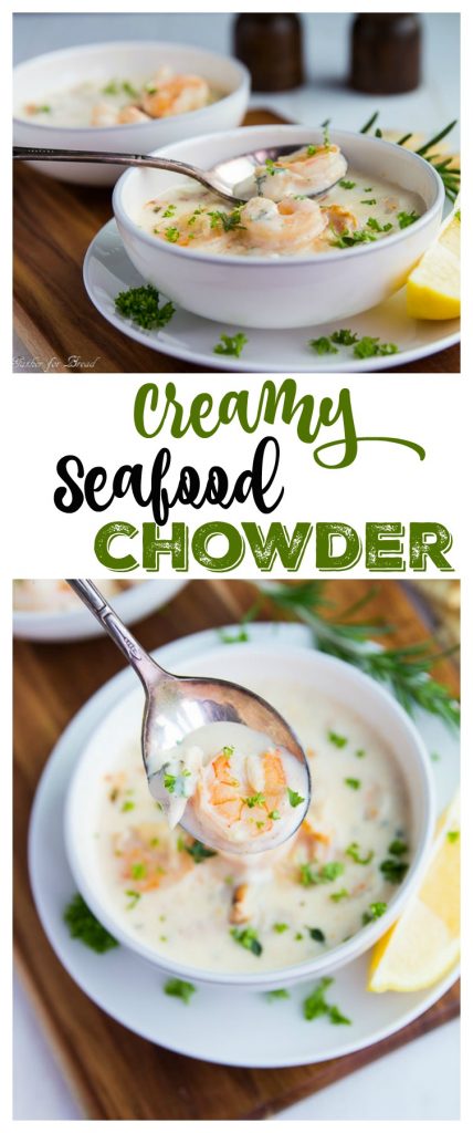 Creamy Seafood Chowder - Gather for Bread