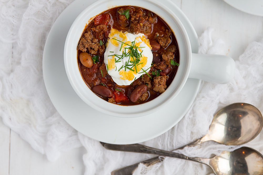 Easy Slow Cooker Beef Chili