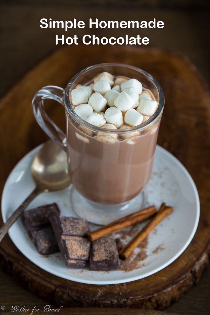 Simple Homemade Hot Chocolate | gatherforbread.com