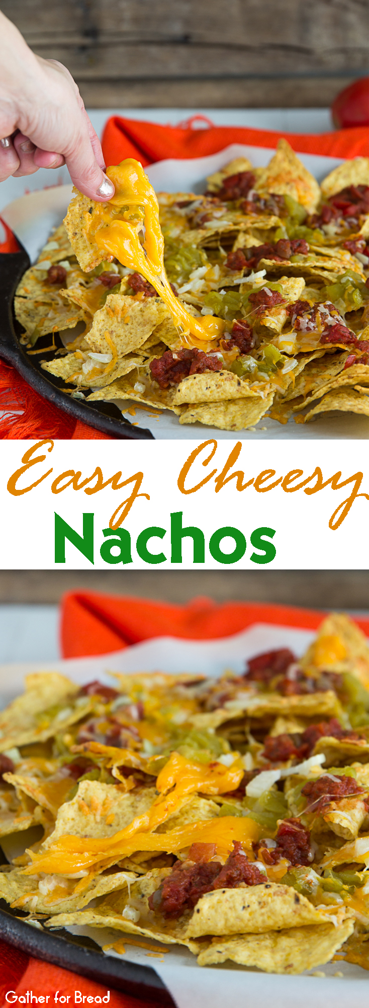 Easy Cheesy Nachos | gatherforbread.com