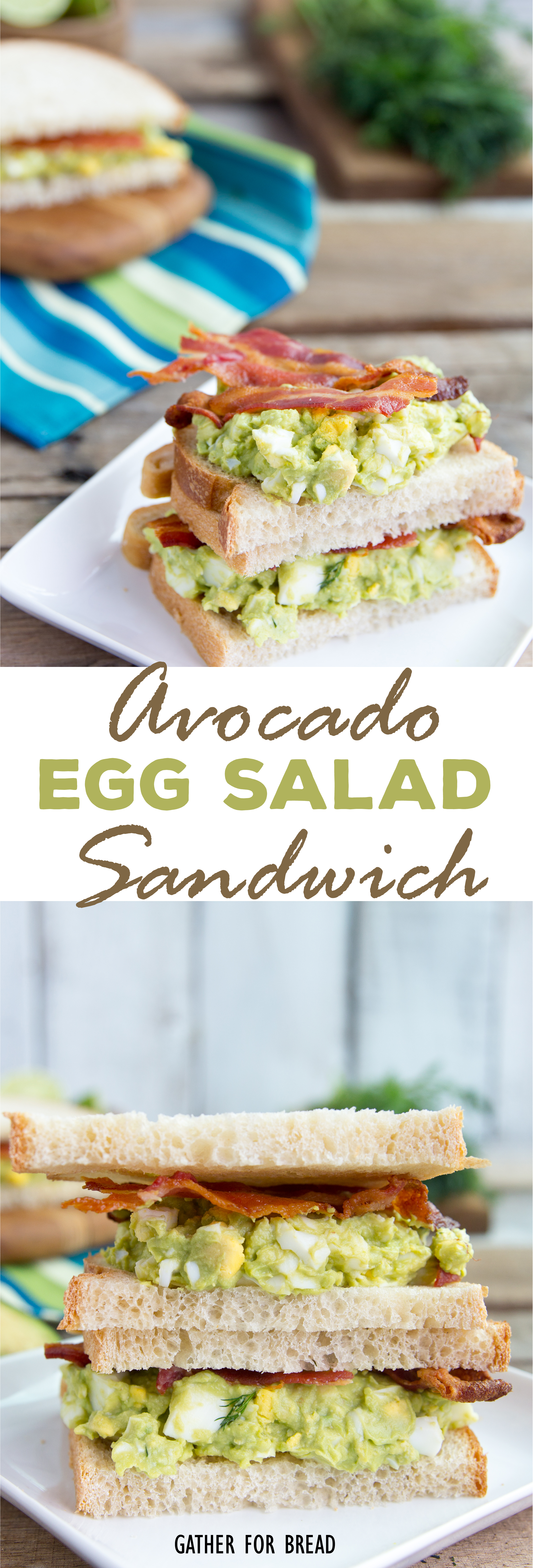 Avocado Bacon Egg Salad Sandwich