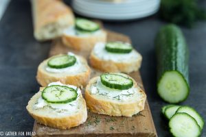 Cucumber Goat Cheese Sandwich Bite