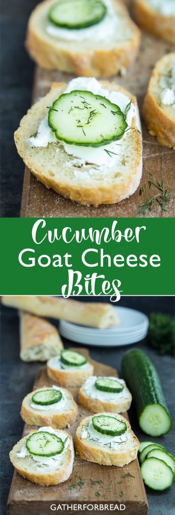 Cucumber Goat Cheese Sandwich Bites