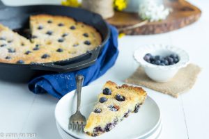 Blueberry Cornmeal Skillet Cake