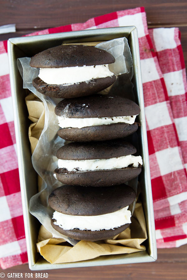 Chocolate Whoopie Pies- Moist chocolate whoopie pies made REAL butter, NO vegetable shortening. These are INCREDIBLE!!!