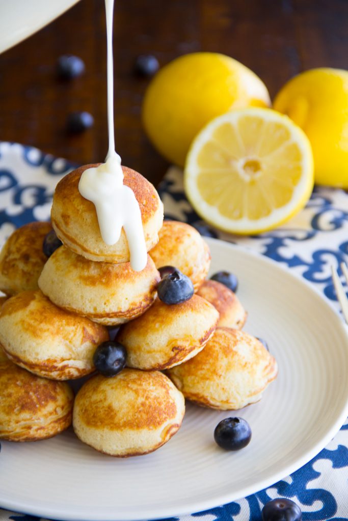 Lemon Blueberry Pancake Poppers