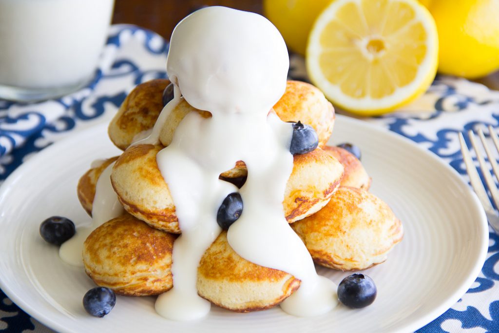 Lemon Blueberry Pancake Bites | gatherforbread.com