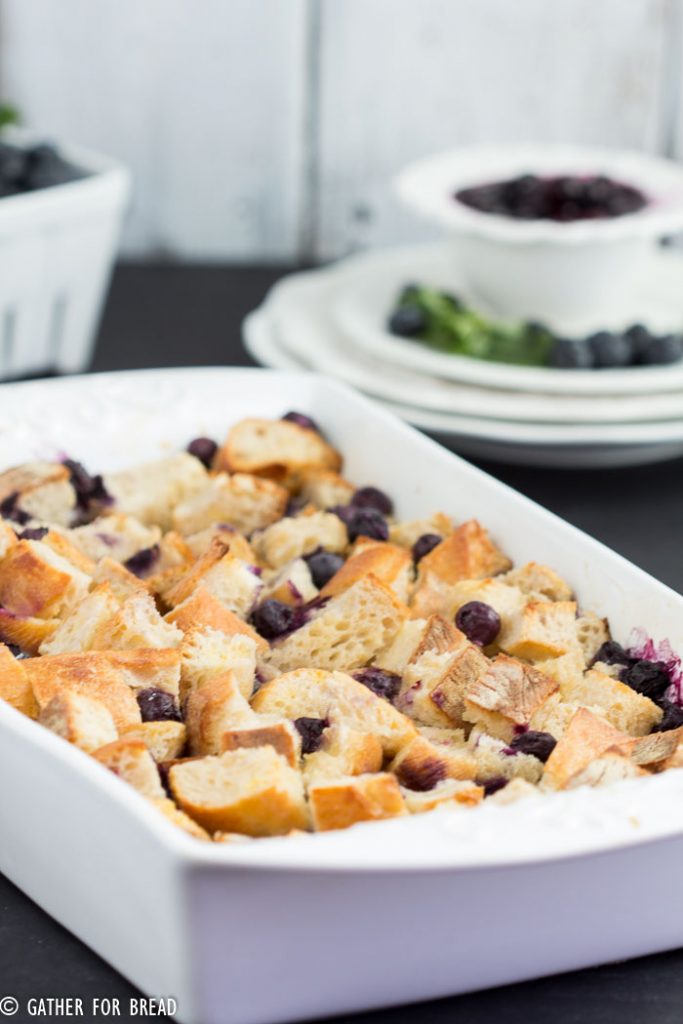 Blueberry Bread Pudding | gatherforbread.com