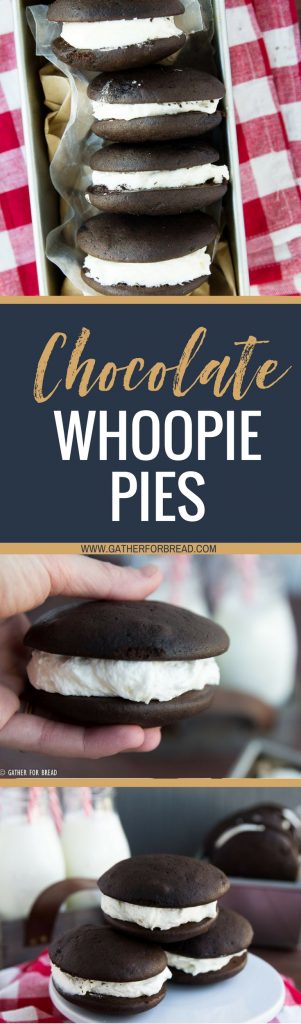 Classic Chocolate Whoopie Pies - Homemade chocolate whoopie pies, made with butter, no shortening. These are a family favorite recipe are inspired by the Amish community here in Lancaster PA.