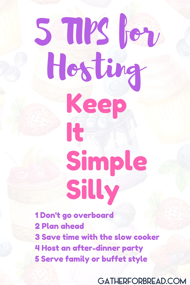 Hosting Getting Over Perfection - Keep it Simple Silly