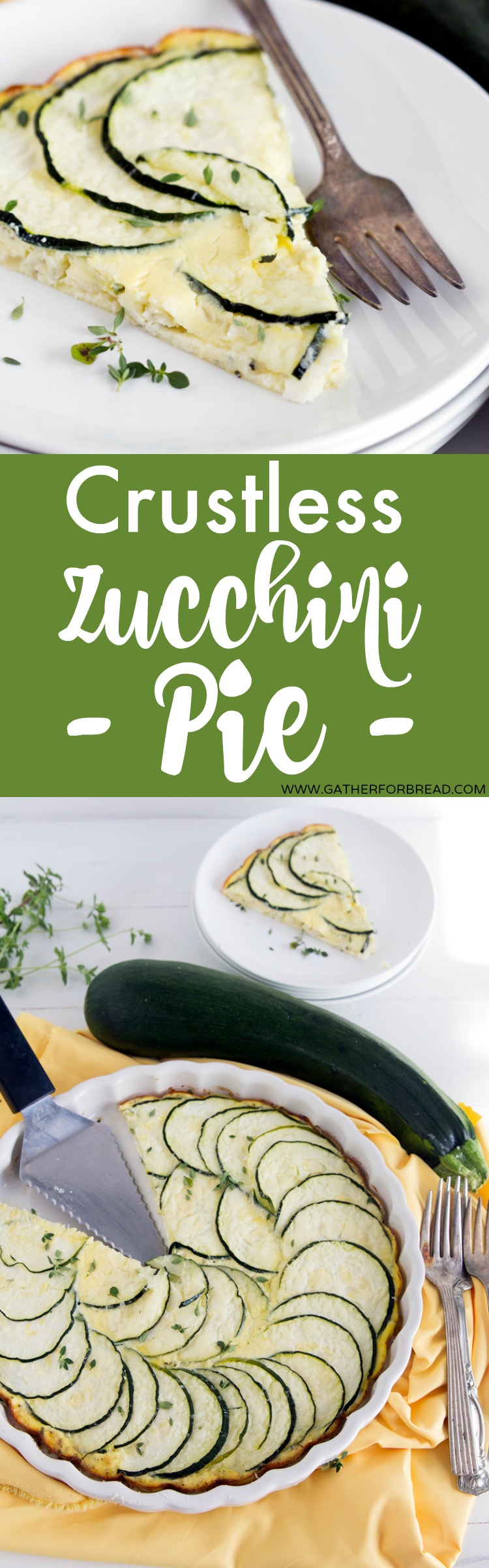 Crustless Zucchini Pie