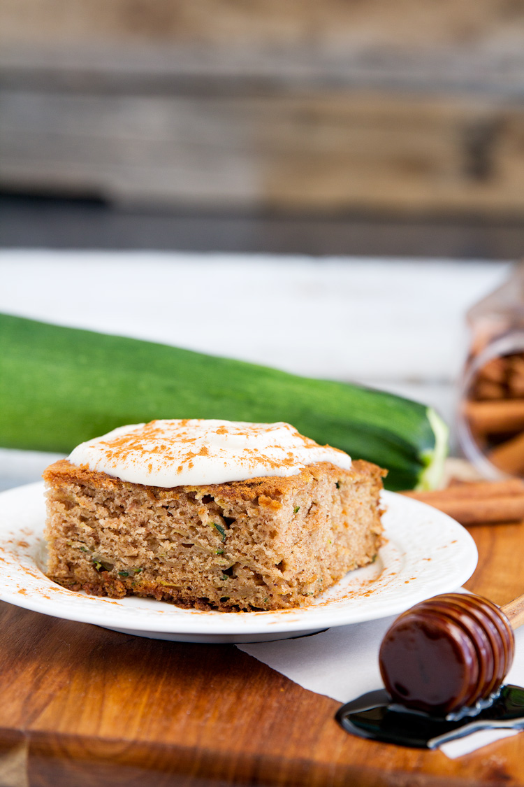 Zucchini Cake with Brown Sugar Cream Cheese Frosting