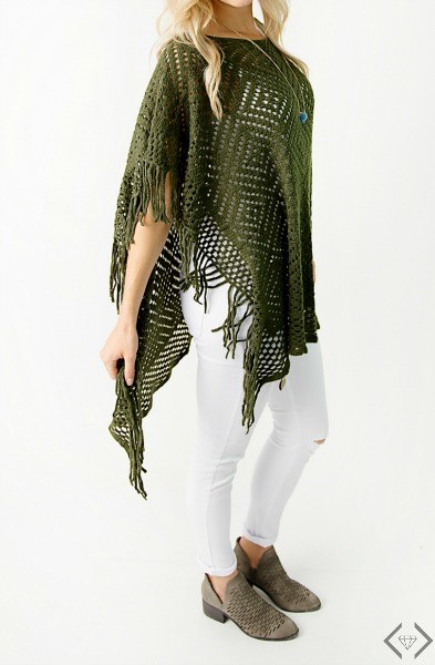 Cents of Style Poncho Green