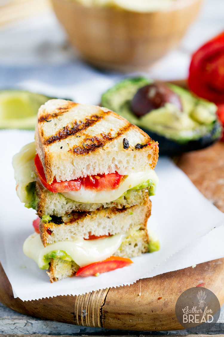 Guacamole Grilled Cheese - Gather for Bread