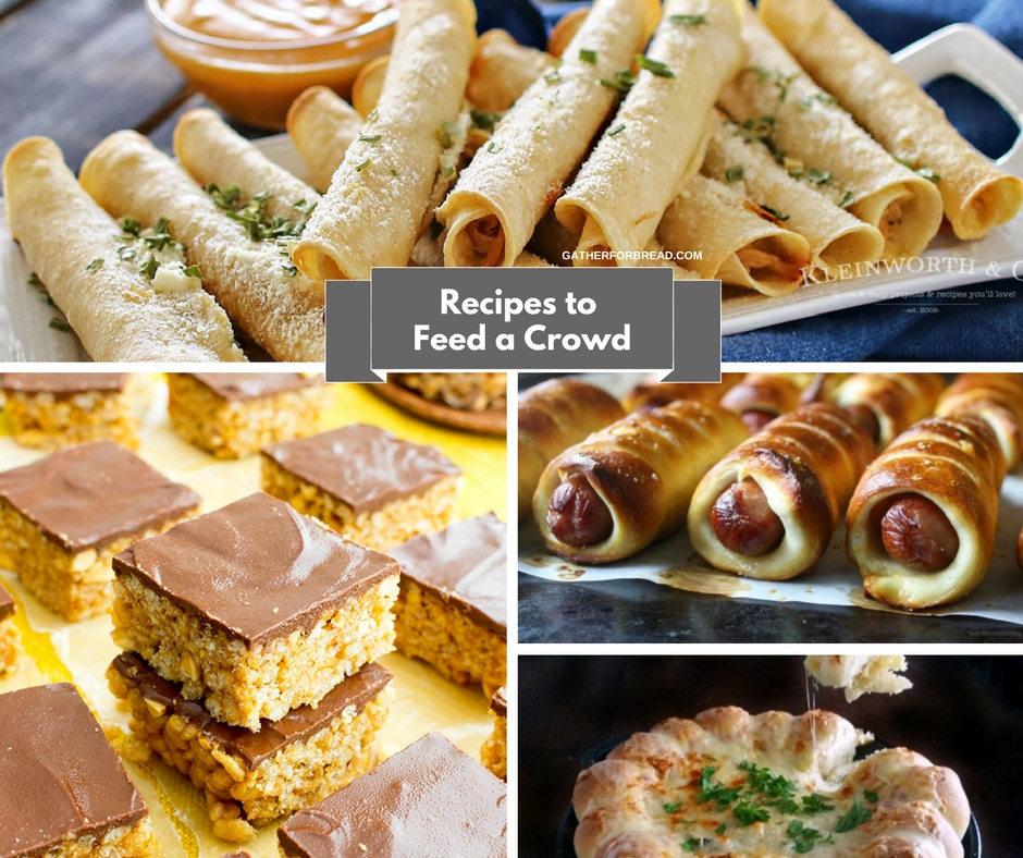 Recipes to Feed a Crowd Easy Entertaining - Recipes and ideas for food to feed a crowd at your gathering. Choices of soups,casseroles, dessert and more.