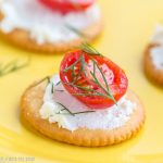 Goat Cheese Dill Cracker Bites