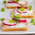 Radish Goat Cheese Sandwich Bites