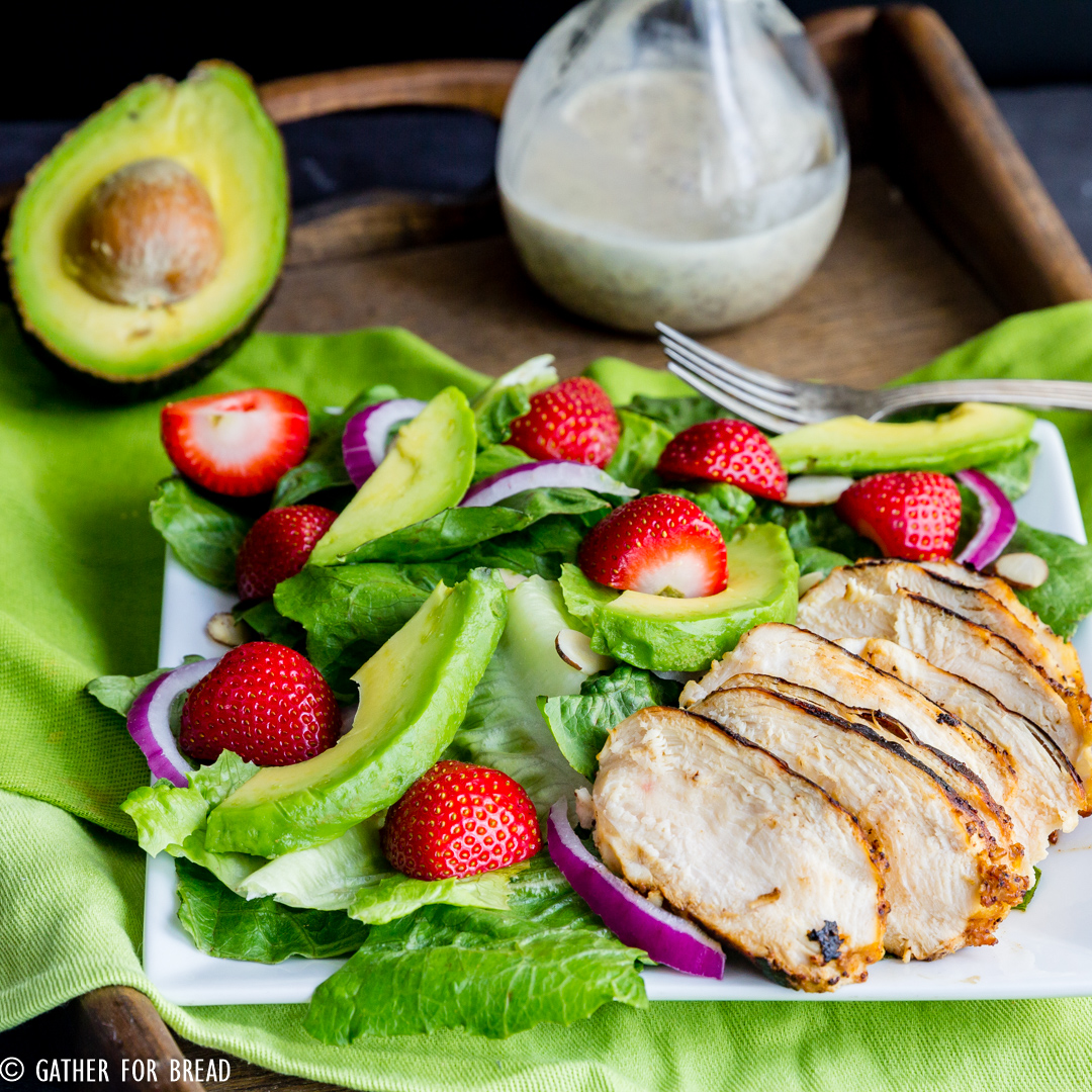 Grilled Chicken Salad Strawberry Poppy Seed Dressing