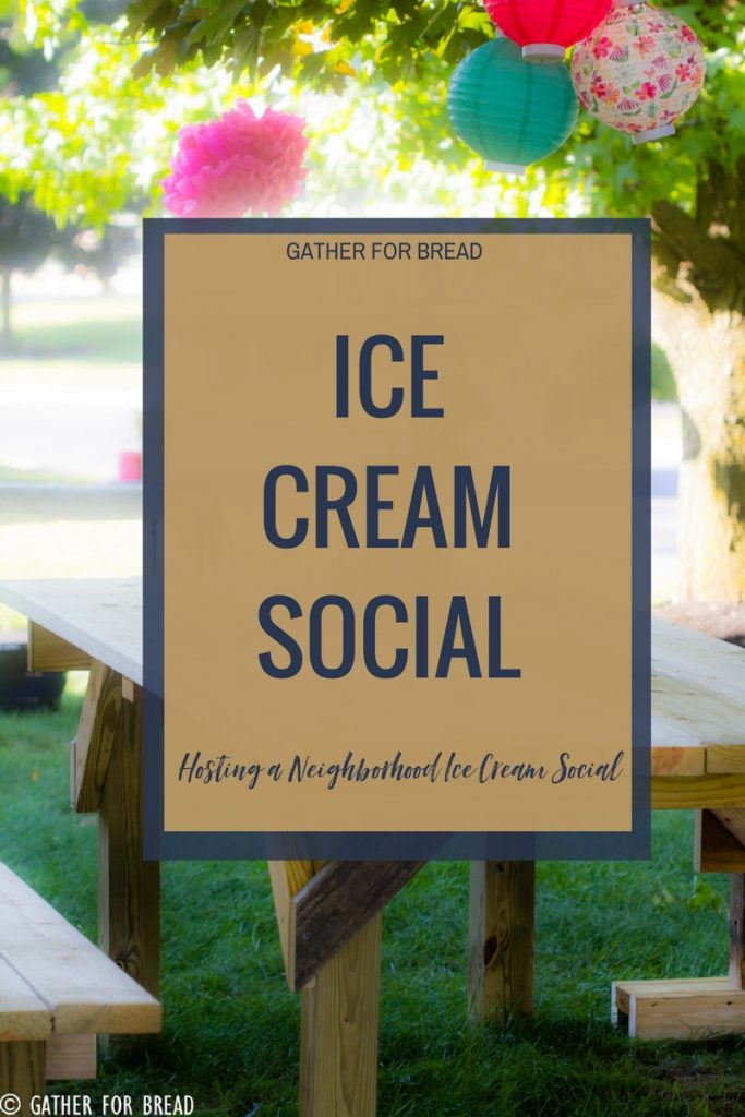 How to Host an Ice Cream Social - Hosting and planning a Neighborhood ice cream party with ideas, printable invitation, photos and more.