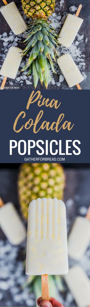 Pina Colada Popsicles - Cold refreshing pops, a perfect cold treat for summer. Make popsicles at home with REAL coconut milk, pineapple and coconut flakes for a healthy summer snack.