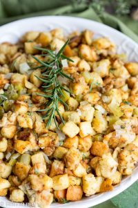 Mom's Traditional Stuffing - Mom's best bread stuffing recipe. It's classic but a staple for our Thanksgiving turkey meal. My holiday favorite passed down by her grandmother.