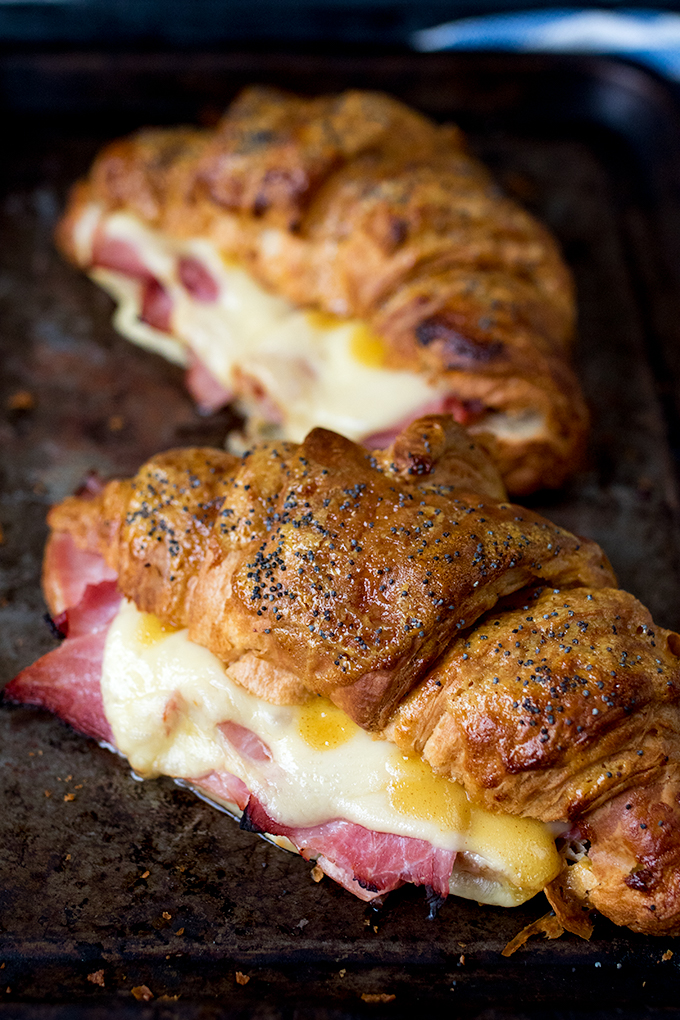 Ham and Cheese Croissants - Easy Effortless Christmas Brunch Recipes
