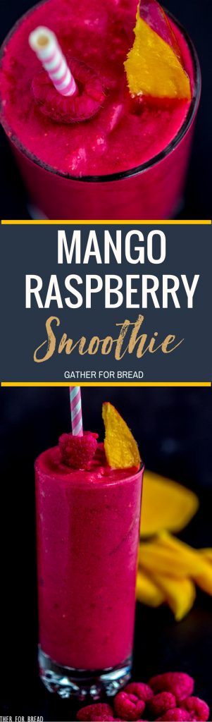 How to make this nutritious mango smoothie with berries and tropical flavors. It’s the perfect healthy way to go. Delicious and smooth, made without yogurt!